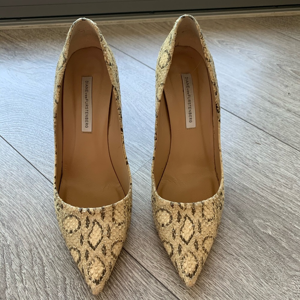 Diane von Furstenberg snakeskin stilletto